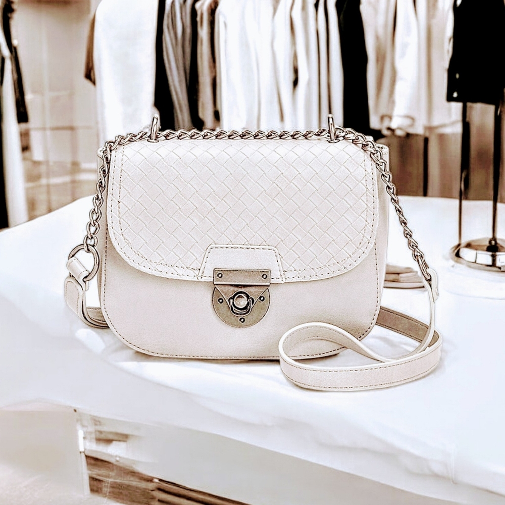 Maurices - Light Gray Woven Crossbody Bag - NWTs